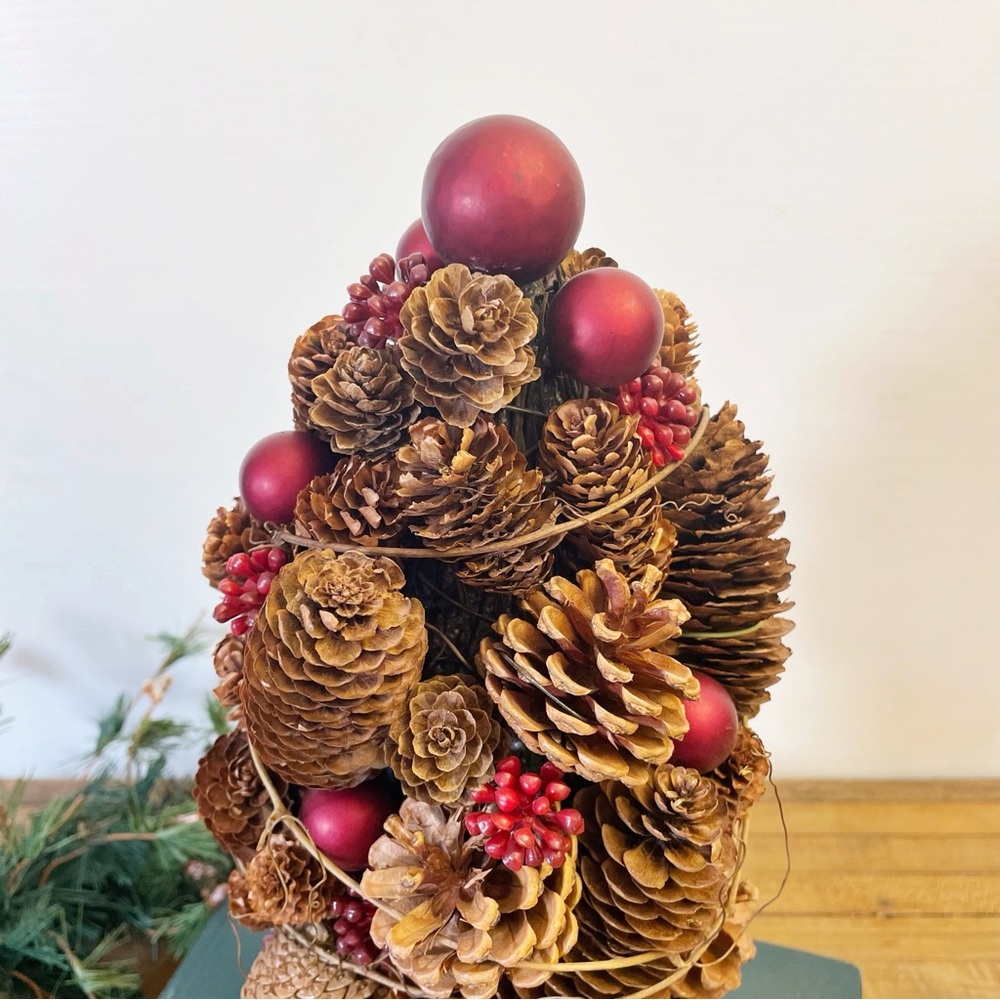 PIER 1 IMPORTS Pinecone Christmas Topiary NWT Festive Holiday Party Decor - Picture 2 of 11